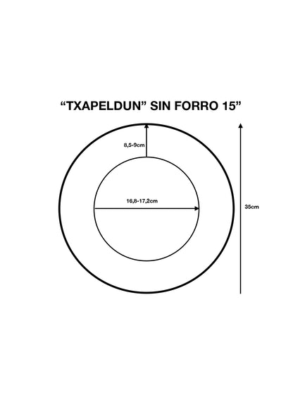 Boina Elosegui "Txapeldun" 15" Sin Forro